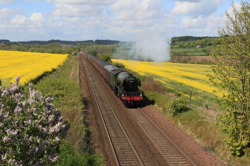 1Z61: 60103 Flying Scotsman on 1Z61 11.36 Edinburgh Fife Circle approaching Dalgety Bay assisted by 47746 on the rear on 14/05/2017 Photo of 1Z61