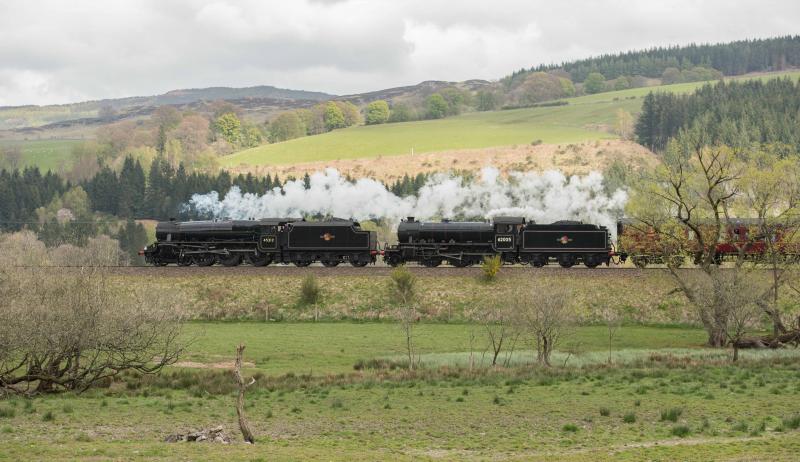 Great Briton : Black 5 and K1 south of Pitlochry 30.4.17 Photo of Great Briton