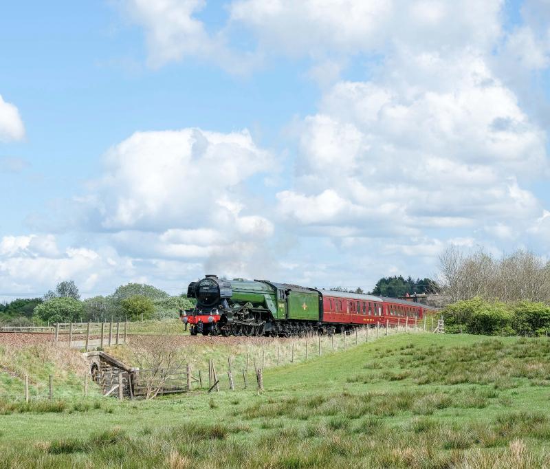 Flying Scotsman: 60103 in Fife with a bit more sky this time. Photo of Flying Scotsman