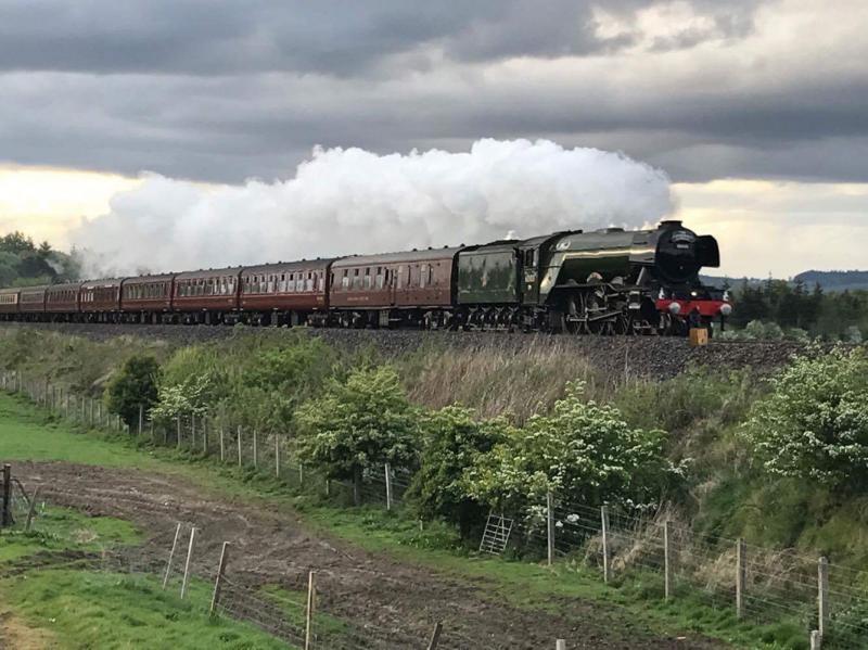 Flying Scotsman: Flying Scotsman on Forth Circle 14th May 2017 heading to Edinburgh Photo of Flying Scotsman