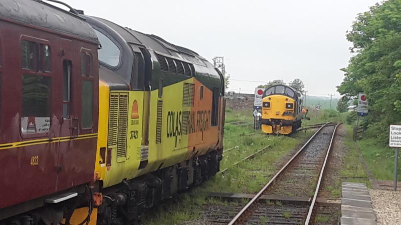 SRPS Edinburgh - Wick: 37421 and 37025 in sidings @ Wick Sat 3rd June 2017 Photo of SRPS Edinburgh - Wick
