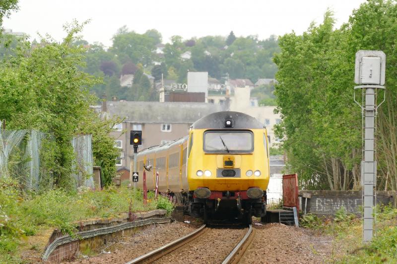 Photo of NR HST passing the site of Perth (Princes St) station on 25th May 2017