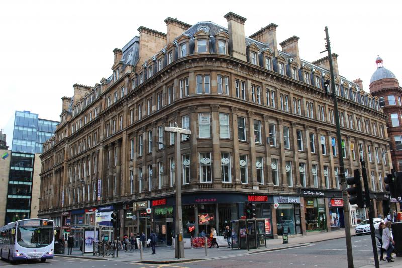 109 Hope Street, Glasgow: This was the headquarters of the CLAN LINE shipping company, after whom the preserved steam locomotive is named. Photo of 109 Hope Street, Glasgow