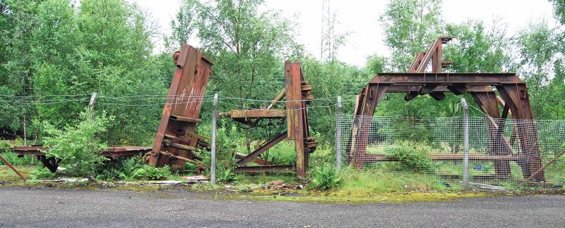Shettleston Wagon/s Ensemble: A collection of Wagon/s bits at Shettleston UP SDG. Noted in the undergrowth East of Shettleston Station Photo of Shettleston Wagon/s Ensemble