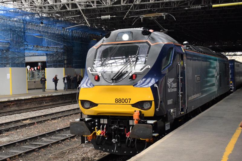 88007 Carlisle 22.7.17: DRS 88007 Eelectra on the Daventry DRS Tesco-Mossend intermodal at Carlisle 22.7.17 Photo of 88007 Carlisle 22.7.17