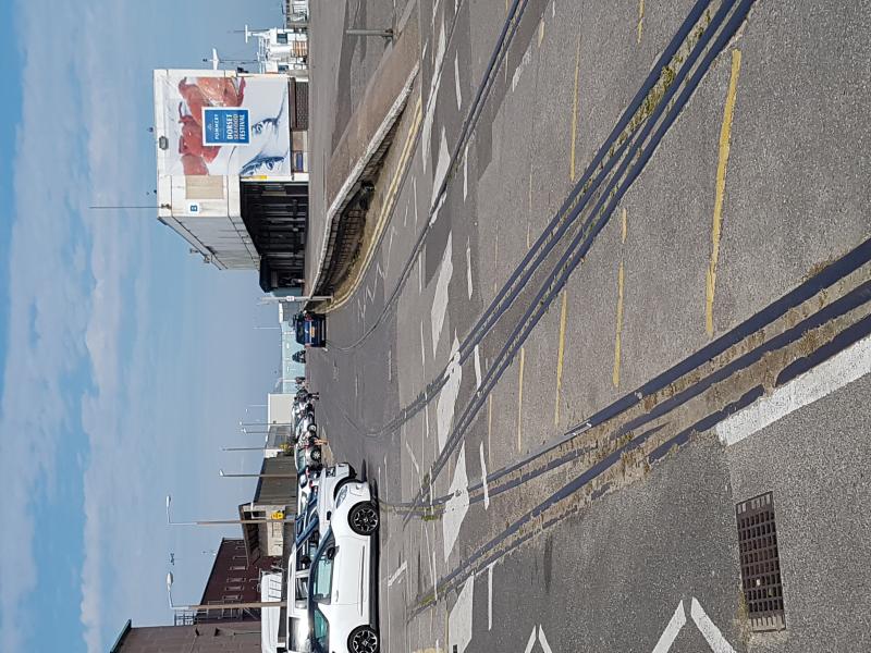 Weymouth Quay station: The terminus of the Weymouth Quay branch, all the trackwork is still in place down the branch although some has a light tarmac covering over it.
25/7/2017 Photo of Weymouth Quay station