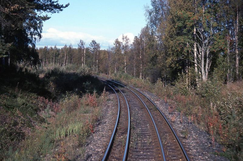 Dual-gauge track : Railway between Haparanda (Sweden) and Tornio (Finland) Photo of Dual-gauge track