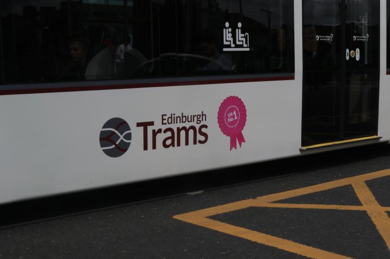 UK No 1: small vinyl on Edinburgh trams Photo of UK No 1
