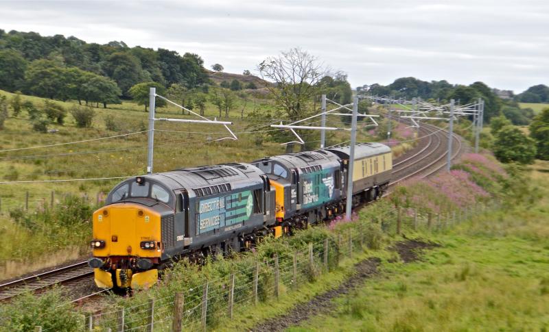 DRS 37's Magiscroft : DRS 37602 37609 passing Magiscroft with the 5Z37 Carlisle Kingmoor to Bo'ness on 10th August 2017. Photo of DRS 37's Magiscroft