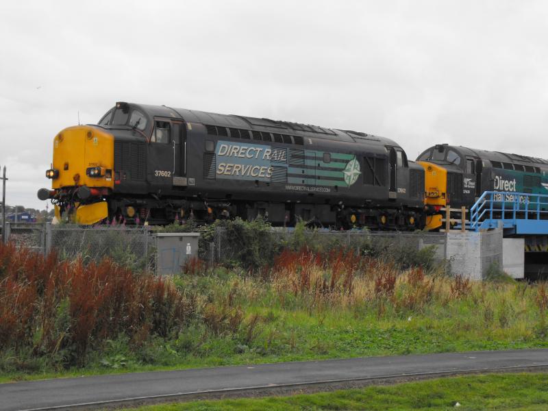 1Z37 0750 Edinburgh to Oban Northern Belle: 37602 leads 37609 as they approach Carmuirs West with the Northern Belle this morning. Photo of 1Z37 0750 Edinburgh to Oban Northern Belle