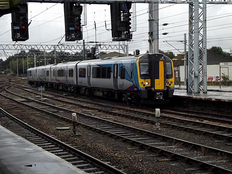 350407 at Carlisle: TPE350407 arriving at Carlisle with a service from Manchester Airport to Glasgow Edinburgh on Saturday 12th August 2017 Photo of 350407 at Carlisle
