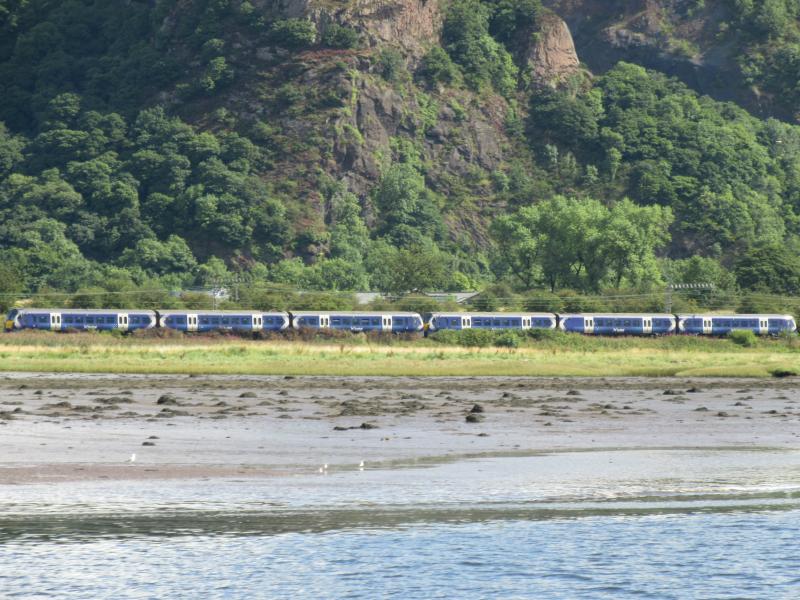 2x Class 334 units at Dumbuck: A pair of Class 334 units passes Dumbuck (near Dumbarton) on Sunday 13th August 2017 while working the 2H09 09:06 Edinburgh Waverley to Helensburgh Central. Photo of 2x Class 334 units at Dumbuck