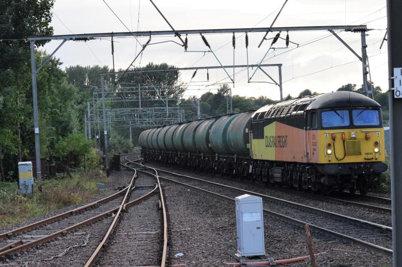 6N56 Fort William-Grangemouth 28.8.17: Colas 56094 on 6N56 approaching Dumbarton Central Photo of 6N56 Fort William-Grangemouth 28.8.17