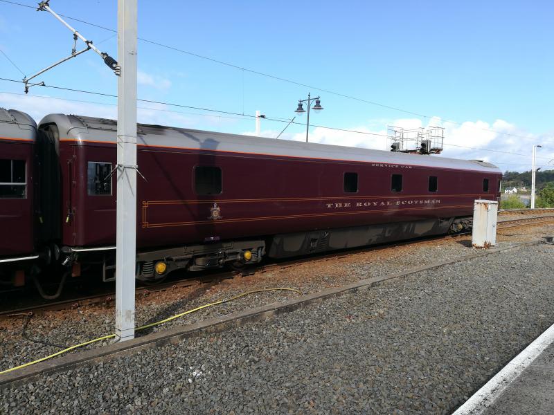 Royal Scotsman Service Car: TOPS 99969, former sleeping car 10556, at Wemyss Bay, 2 September 2017 Photo of Royal Scotsman Service Car