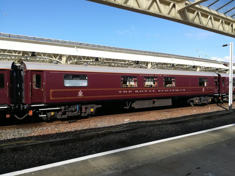 Royal Scotsman Dining Car No 2: TOPS 99960, former Pullman car 321 'Swift', at Wemyss Bay, 2 September 2017 Photo of Royal Scotsman Dining Car No 2