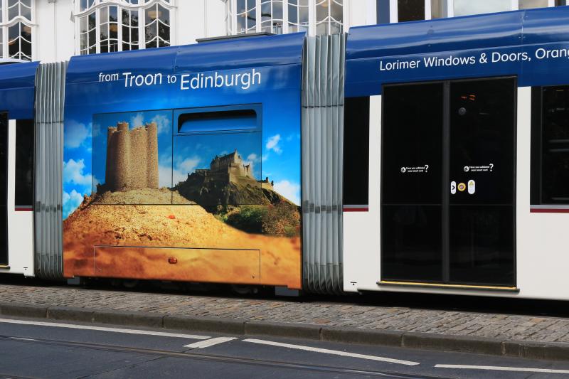Tram Vinyl Troon to Edinburgh: Each tram has one unique vinyl Photo of Tram Vinyl Troon to Edinburgh