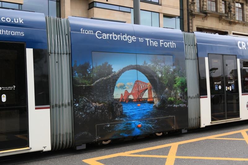 Tram Vinyl Carrbridge To The Forth: Each tram has one unique vinyl Photo of Tram Vinyl Carrbridge To The Forth