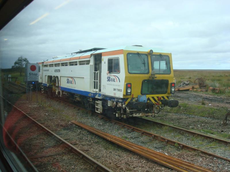 Photo of Tamper 73933 sitting in CE Sidings at Forsinard