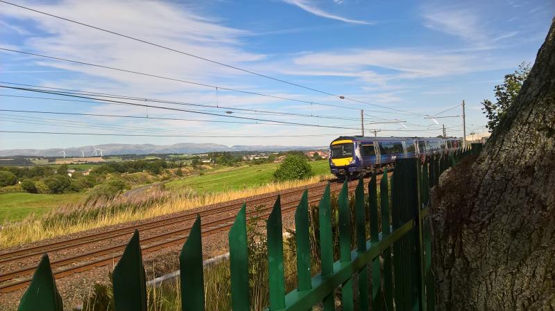 ASR 170 4?? Greenhill upper junction : Abellio Scotrail class 170 4?? passing Greenhill upper junction with a Edinburgh bound service Photo of ASR 170 4?? Greenhill upper junction