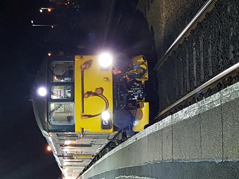 73968 Fort William: 73968 shows off it's shiny new ploughs as it awaits departure from Fort William with 1B01 for Euston.
28/10/2017 Photo of 73968 Fort William