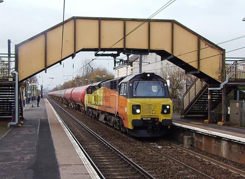 Dalston diversion: Rare 70 through Glengarnock Monday 30th OCT AT 10-35. Carlisle to Grangemouth via GSW,and Ayrlines . Photo of Dalston diversion