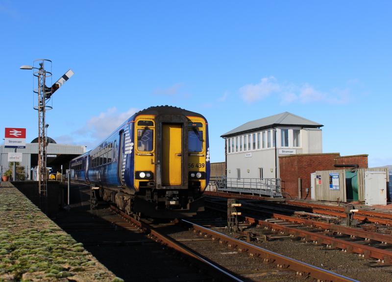 156439 at Stranraer: Departing as the 12:41 to Ayr on Sunday 5 November 2017 Photo of 156439 at Stranraer