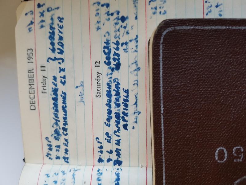 Photo of Diary entry 12/12/1953