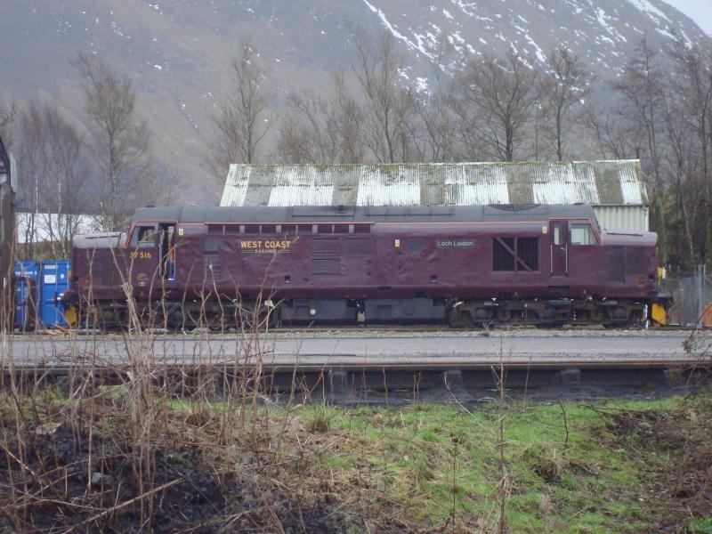 37 Loch Laidon at FW Goods Sidings: West Coast Loch Laidon sitting at Deport with engine running. Not sure where it is planning to go. Photo of 37 Loch Laidon at FW Goods Sidings