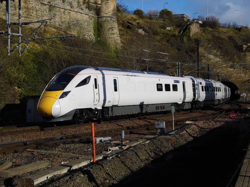 801101 Edinburgh Waverley 12/02/18: 801101 in all over white livery on 5X05 0836 Doncaster Carr- Edinburgh ECS at 1242 Photo of 801101 Edinburgh Waverley 12/02/18