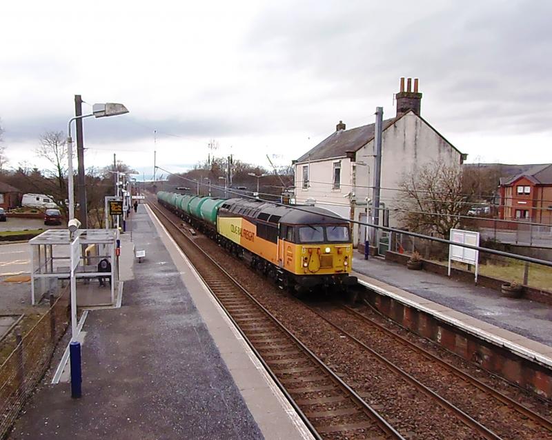 prestwick tanks: return tanks through Glengarnock 16/3/18 with 56094 Photo of prestwick tanks