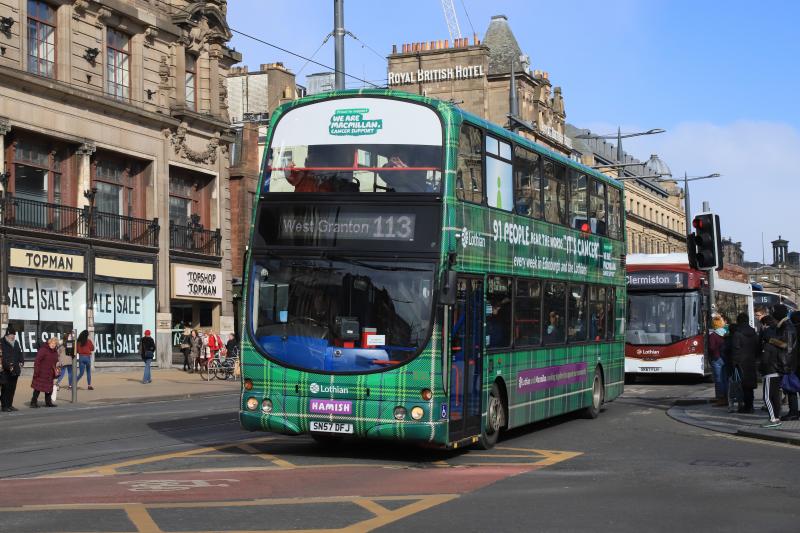Hamish on the 113 ( Nothing in Waverley): Lothian 856 Hamish on the East Coast Bus Service 113 17/03/2018 Small sticker states On Hire to East Coast Buses Photo of Hamish on the 113 ( Nothing in Waverley)