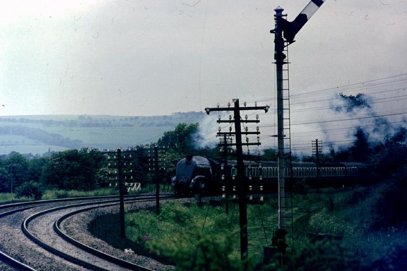 Sir Nigel Gresley Kinnaber Junction: Tyne Dee Coastal tour, 7/6/1974. Photo of Sir Nigel Gresley Kinnaber Junction