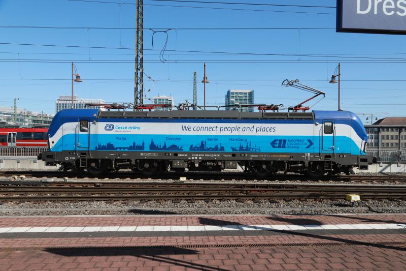InterCity (Scotrail) in Dresden: InterCity Scotrail type livery on class 193 used on Locos on passenger trains from Dresden to Prague. Photo of InterCity (Scotrail) in Dresden