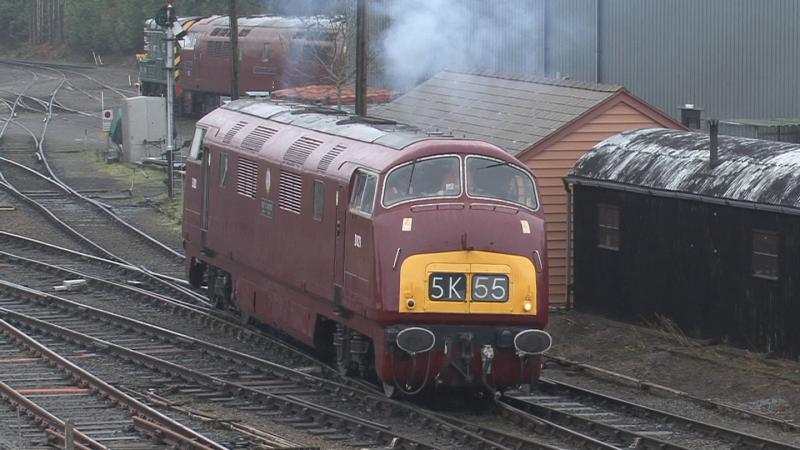 warship D821: ON TEST AT SEVERN VALLEY RAILWAY 13.4.18 Photo of warship D821