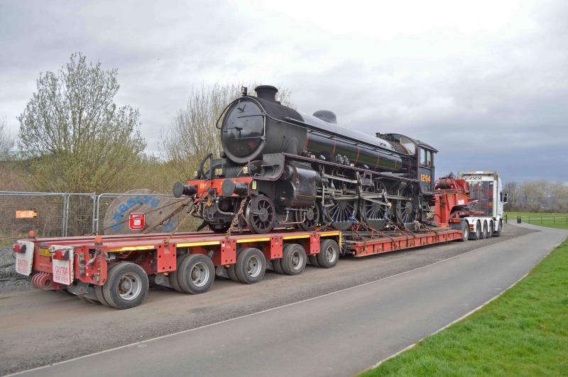 B1 1264 Bo'ness : B1, 1264 arrives at Bo'ness by road on 18th April 2018. Photo of B1 1264 Bo'ness