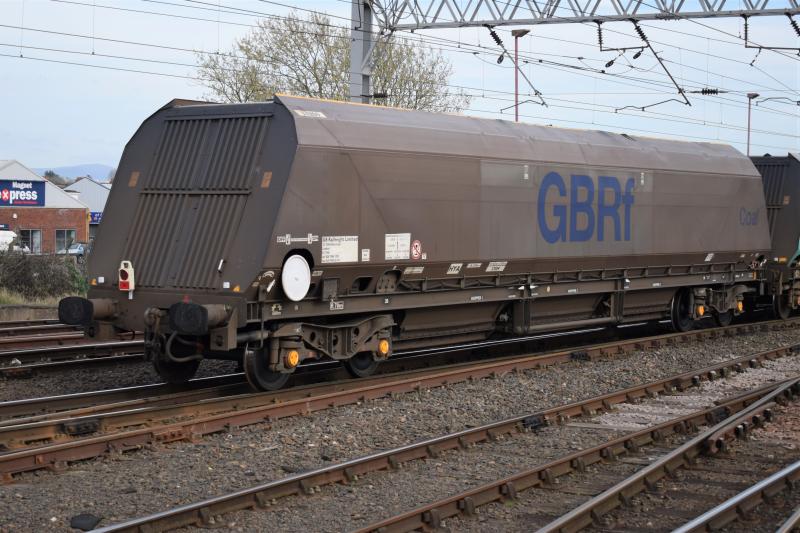 HYA wagon: GBRf HYA wagon on rear of the Greenburn-Cottam train at Carlisle 18.4.18 Photo of HYA wagon