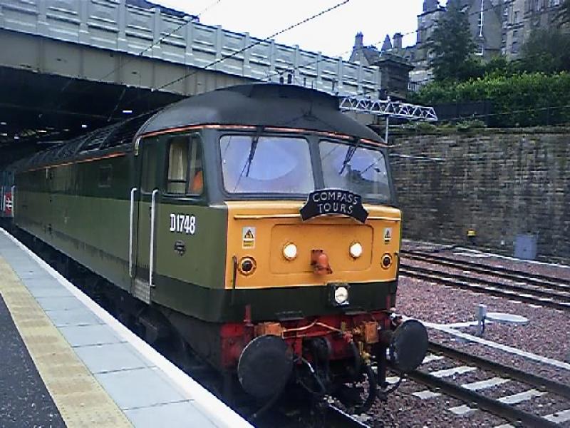 Class 47 D1478 at Edinburgh Waverley: Waiting to leave Edinburgh waverley with a charter service to Congleton. Photo of Class 47 D1478 at Edinburgh Waverley