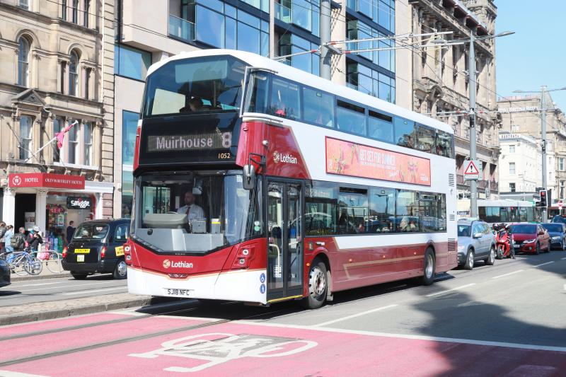 LRT No 1052: New bus No 1052 on the service 8 today. This could be part of LRT's answer to some of the new houses being built in the Edinburgh Area.
Photo of LRT No 1052