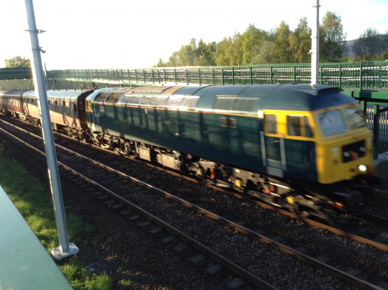 Class 47: Class 47 47727 passing Stirling on the Inverness to Newcastle on Monday 7 th May 2918 Photo of Class 47