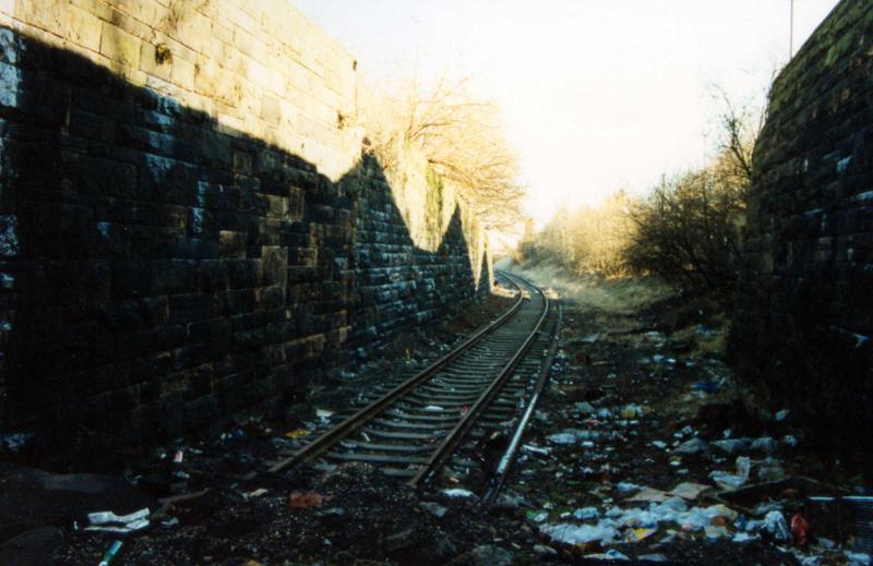 Paisley Canal: 28/01/1990 - looking towards what was to become the new terminus of the Paisley Canal line. Photo of Paisley Canal
