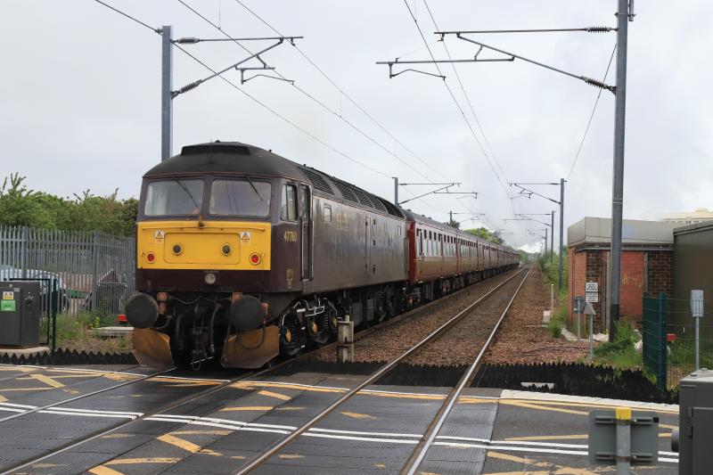 47760 on the rear of 1Z63: 47760 on the rear of 1Z63 07.36 Edinburgh to Preston on 22/05/2018 60103 Flying Scotsman leading. Photo of 47760 on the rear of 1Z63