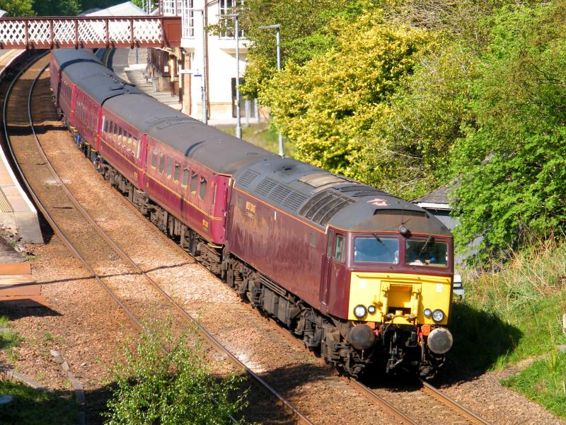 57316 @ Gleneagles - 23 May 2018: '1Z36' charter, 'Tay Express', heading back to York Photo of 57316 @ Gleneagles - 23 May 2018