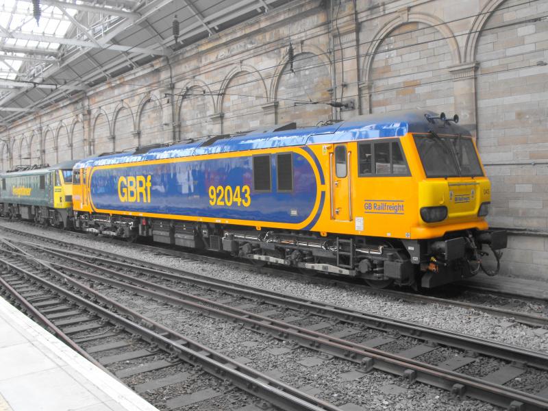 Photo of Class 92 in Edinburgh Waverley yesterday