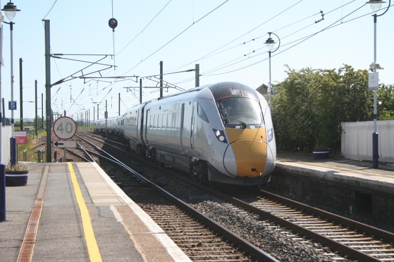 Class 800 at Drem 5/6/18: Class 800 leaving Drem down loop.two five car sets on diesel power. Photo of Class 800 at Drem 5/6/18