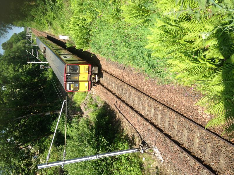 314202 Inverkip: 314202 approaching Inverkip with the 13:57 Glasgow Central to Wemyss Bay service Photo of 314202 Inverkip