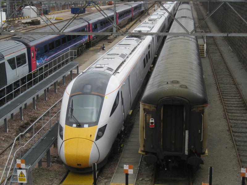 First Azuma in Aberdeen: at Clayhills sidings Photo of First Azuma in Aberdeen