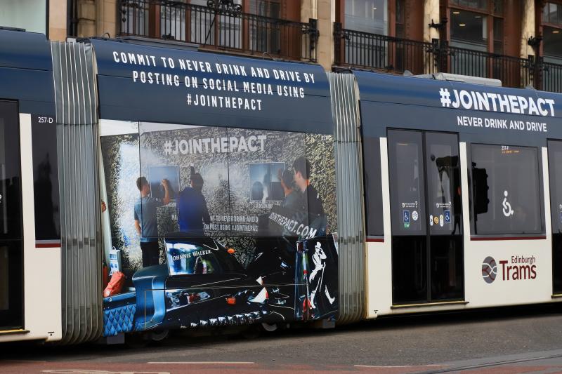 Tram 257: Position of Fleet number on Edinburgh Tram. Photo of Tram 257