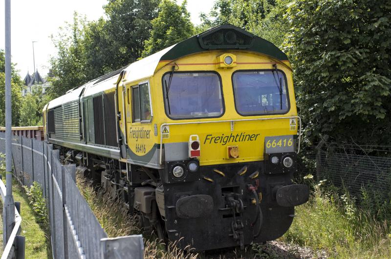 WATERLOO BRANCH (1).jpg: 66416 TNT 66526 WITH BALLAST TRAIN ON WATERLOO BRANCH 7.7.18 Photo of WATERLOO BRANCH (1).jpg