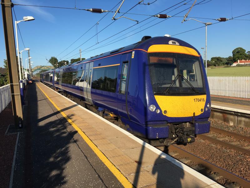 170416: Unbranded 170416 arrives into Prestonpans with a service to North Berwick. Photo of 170416