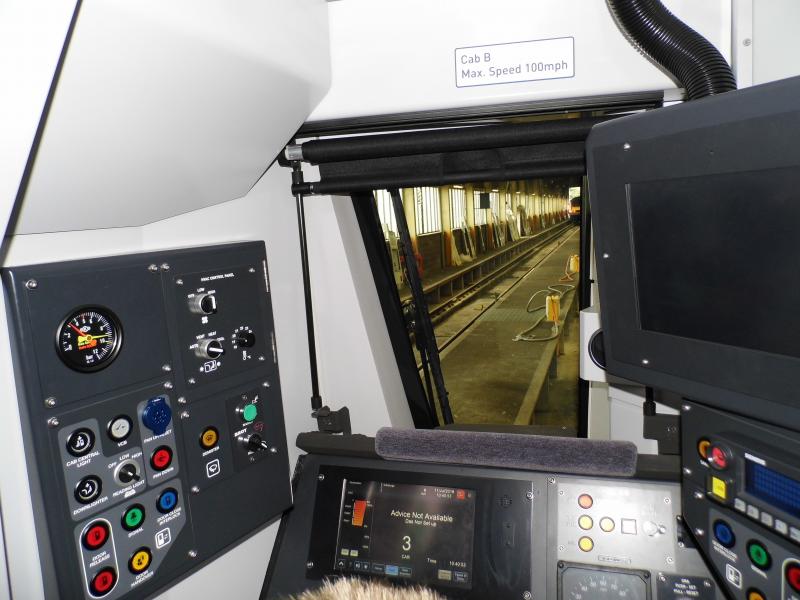 385004 cab interior: Cab interior of 385004 taken during an official depot visit to Craigentinny Photo of 385004 cab interior